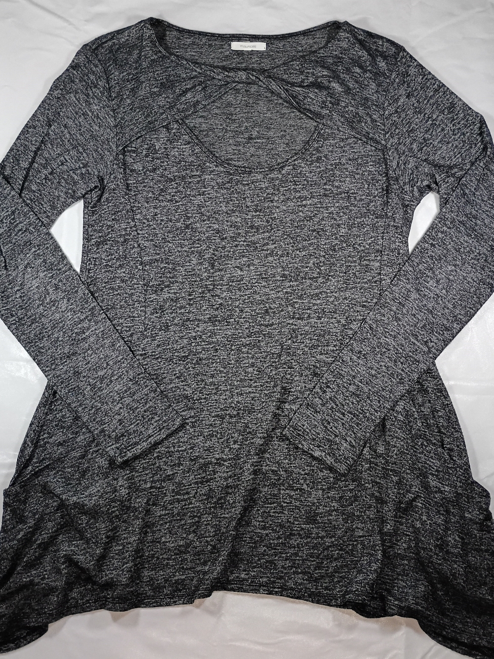 Maurices Heathered Dark Gray Long-Sleeve Tunic Top